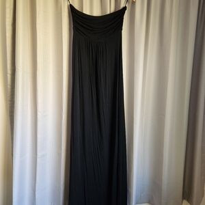 Strapless Black Maxi Dress